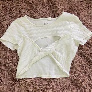 Pacsun white crop top (new worn )